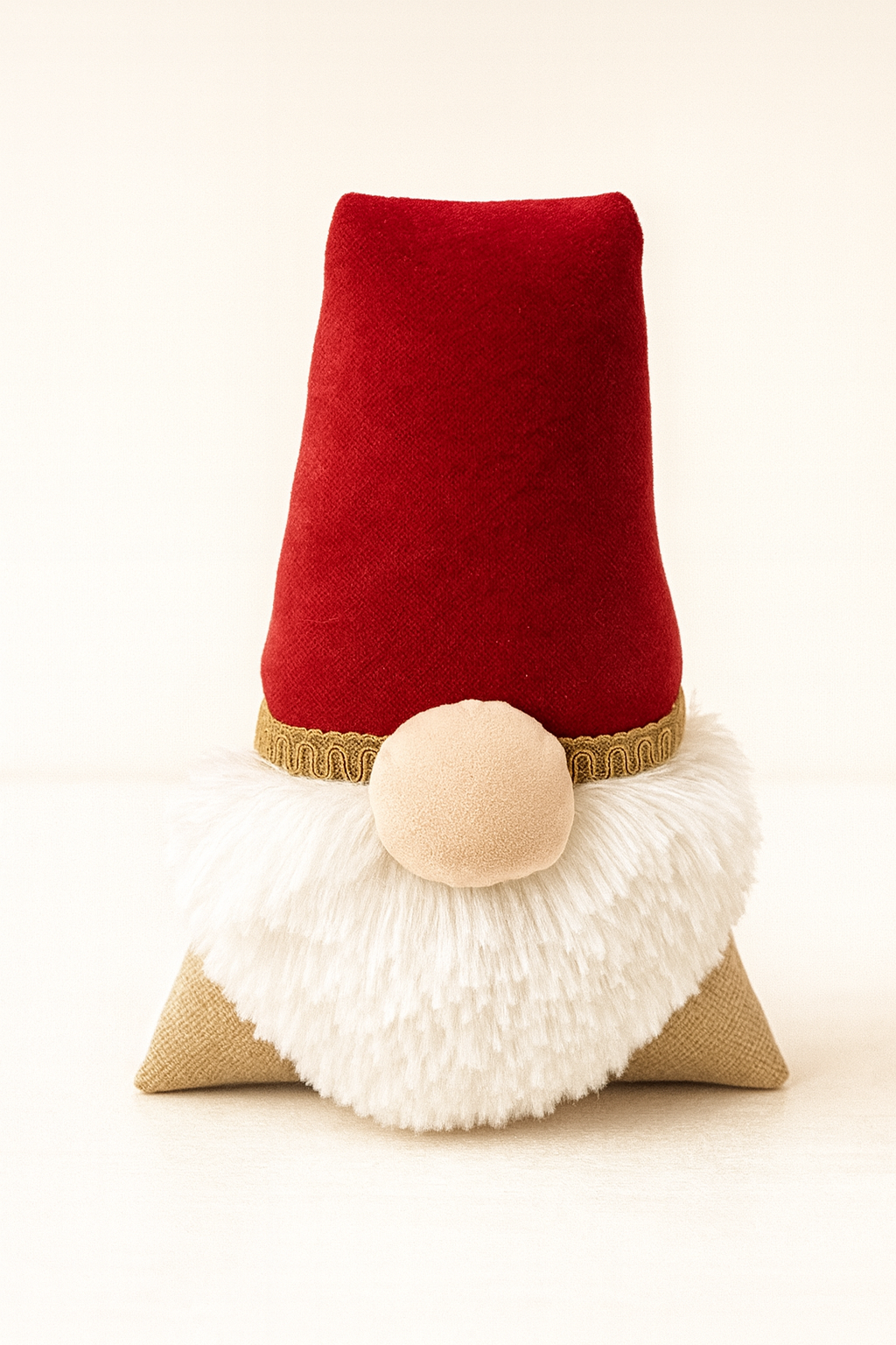 Beige Gnome with Red Hat